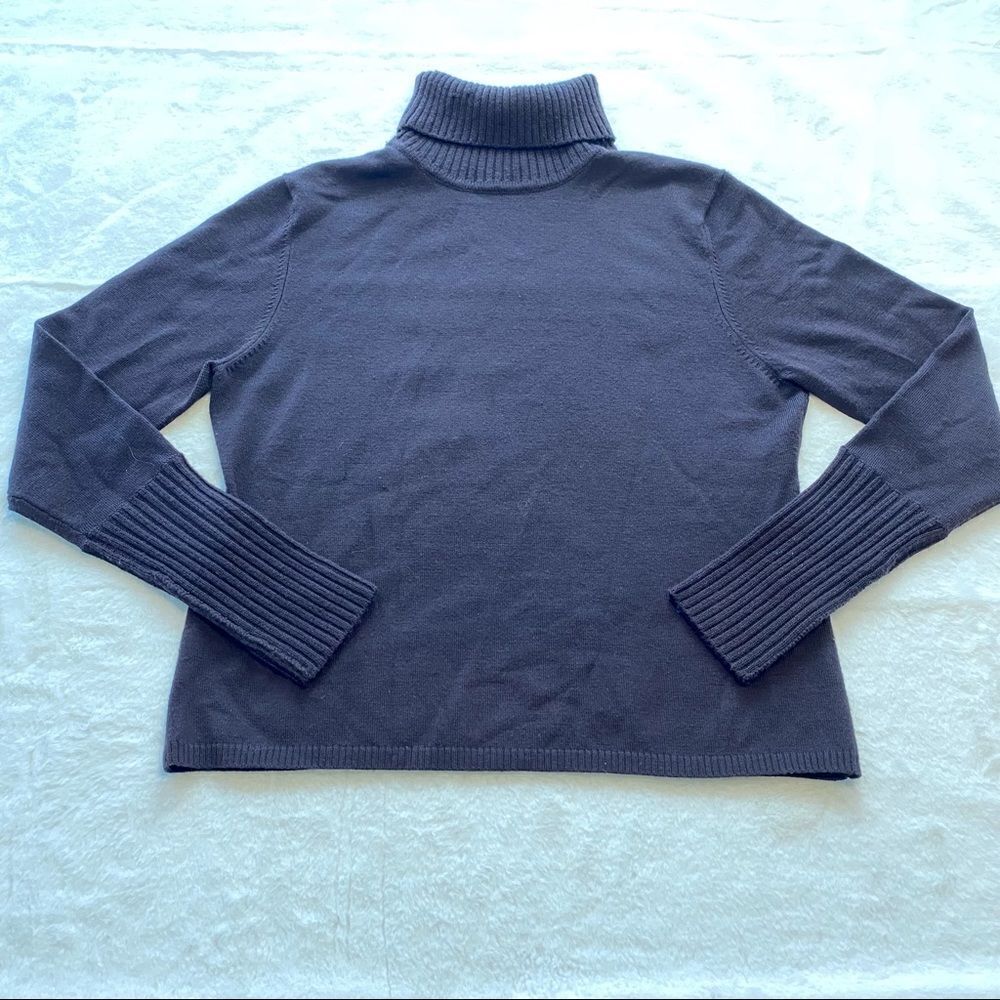 Country Shop Brown Knit Turtleneck Sweater Size Large
